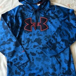 Under Armour Blue and Red Camo Hoodie